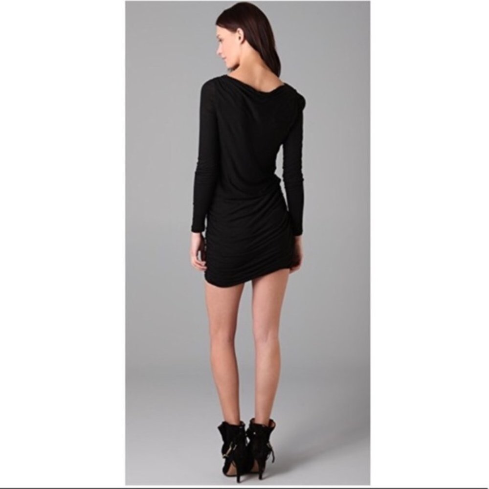 THEORY Lavanien Heart Mini Dress in Olive Vine